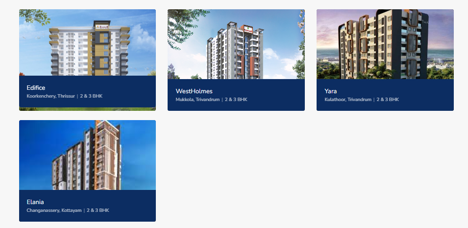 Ongoing real estate projects in Kerala by Sowparnika Projects