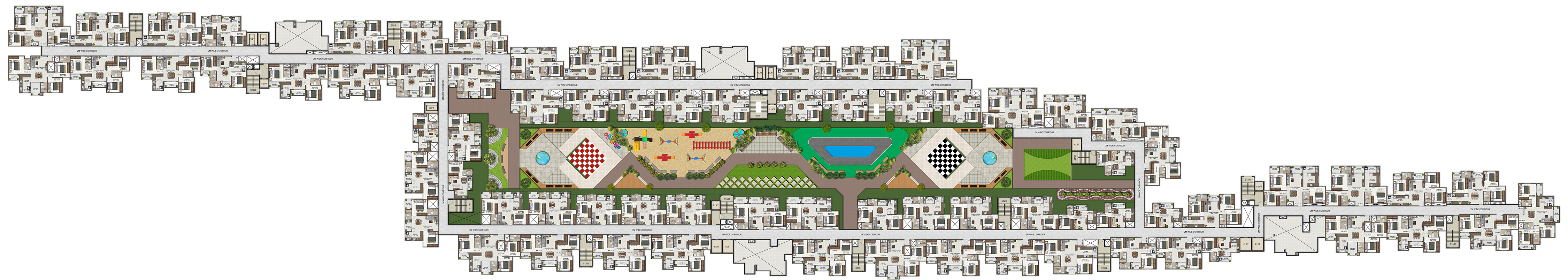 Euphoria In The East floor plan showcasing the layout of residential flats, room sizes, and floor configurations