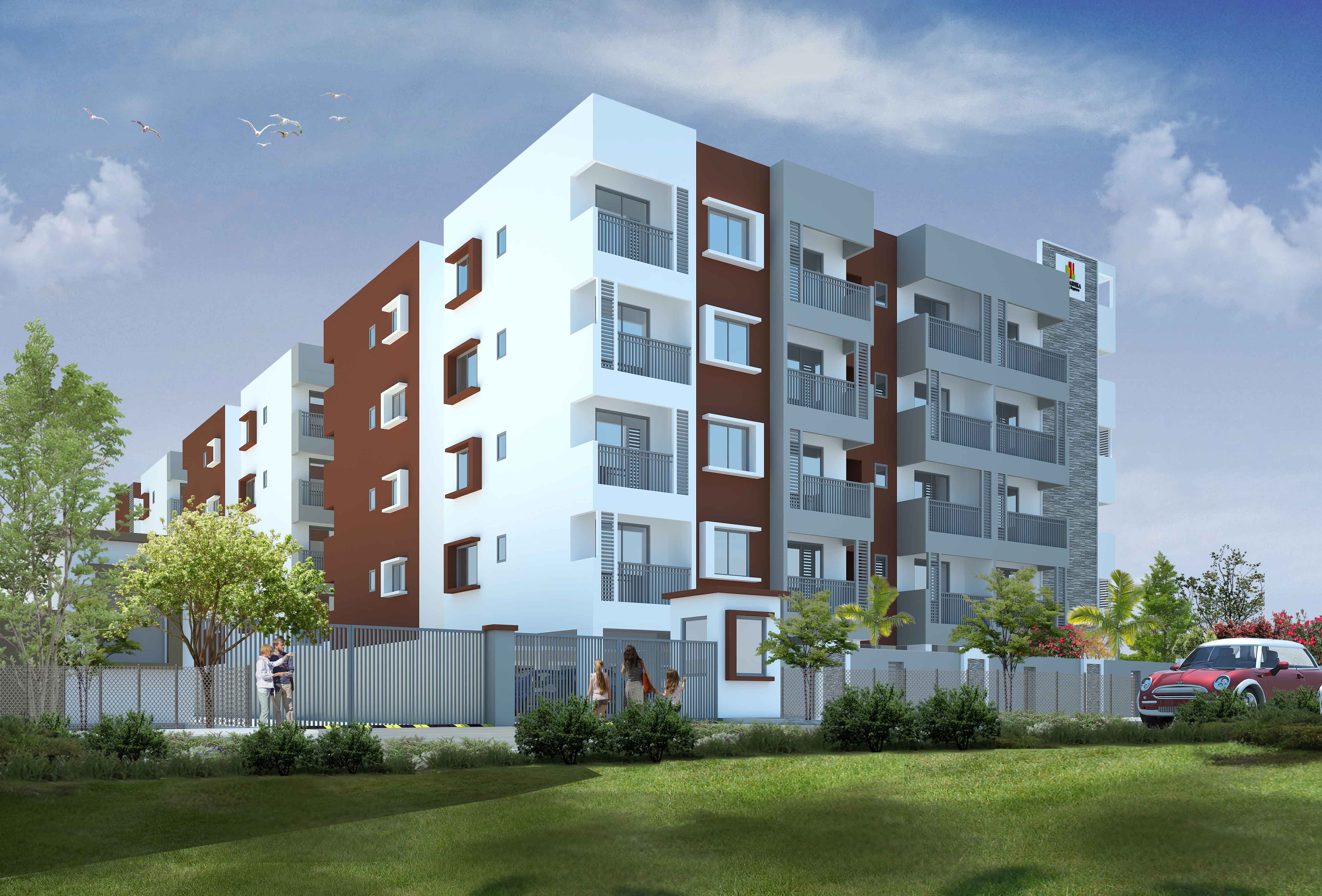 Sowparnika Pragati - Residential Apartment Building Elevation