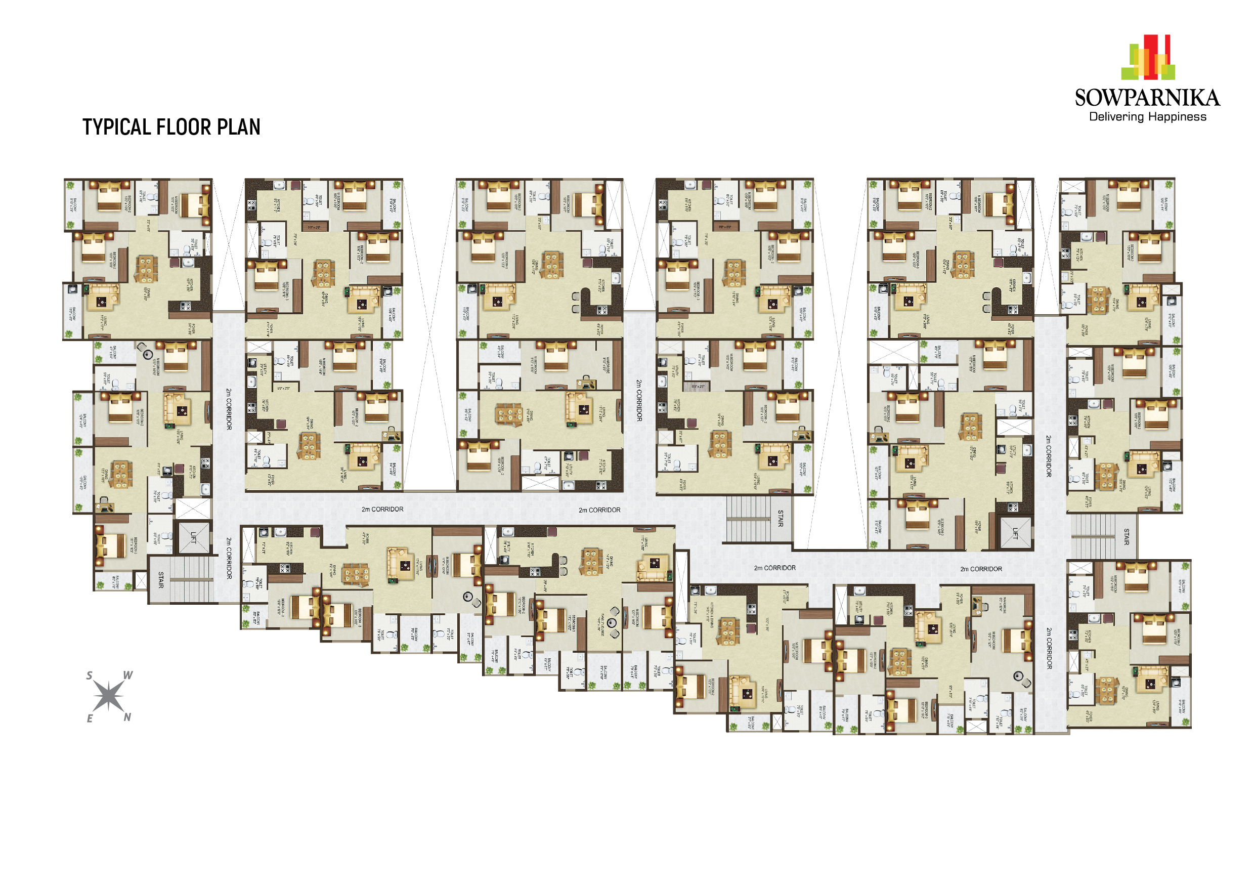 Sowparnika Pragati Typical Floor Plan