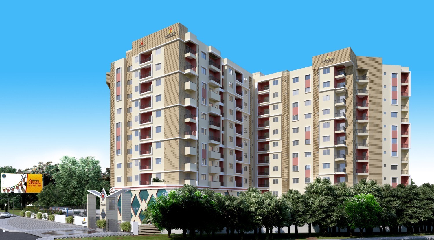 Sowparnika The Landmark - Front View of Luxury Apartments in Mysore/Mysuru